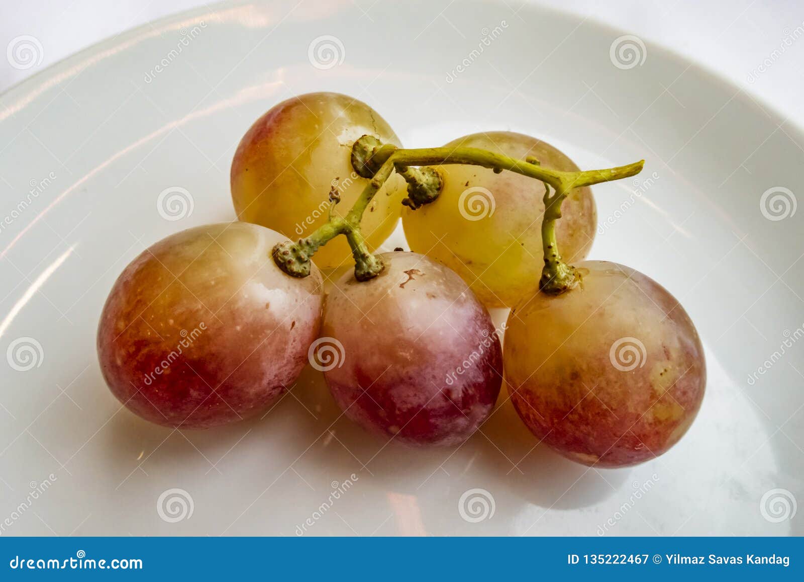 Grapes and Sliced Mandarins in Plate Stock Image Image of organic