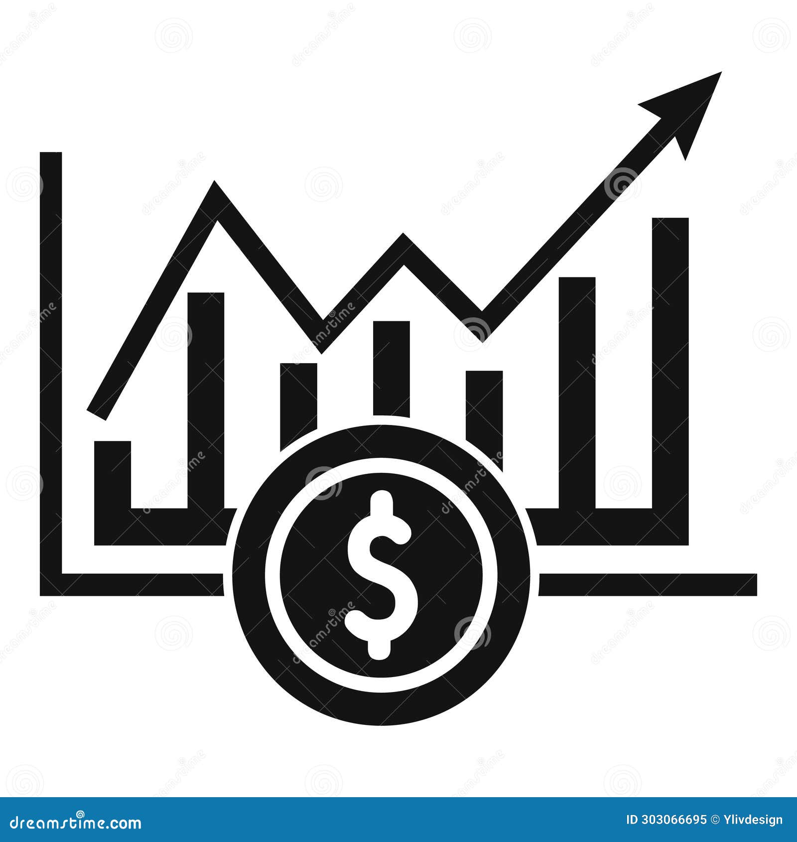 graph chart nascent icon simple . chart direct fintech