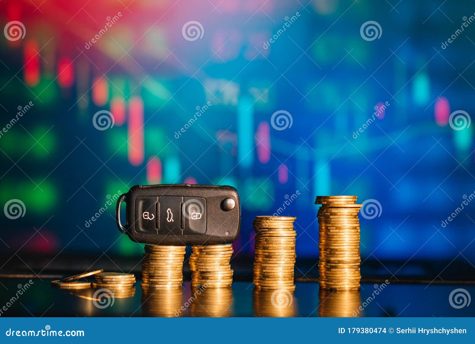 Graph with Dynamics of Car Prices Stock Photo Image of development