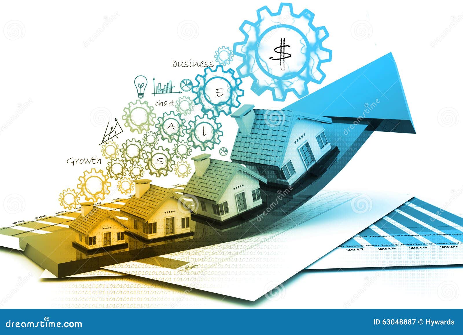 Graph of the Housing Market Stock Illustration Illustration of bankrupt, architecture 63048887