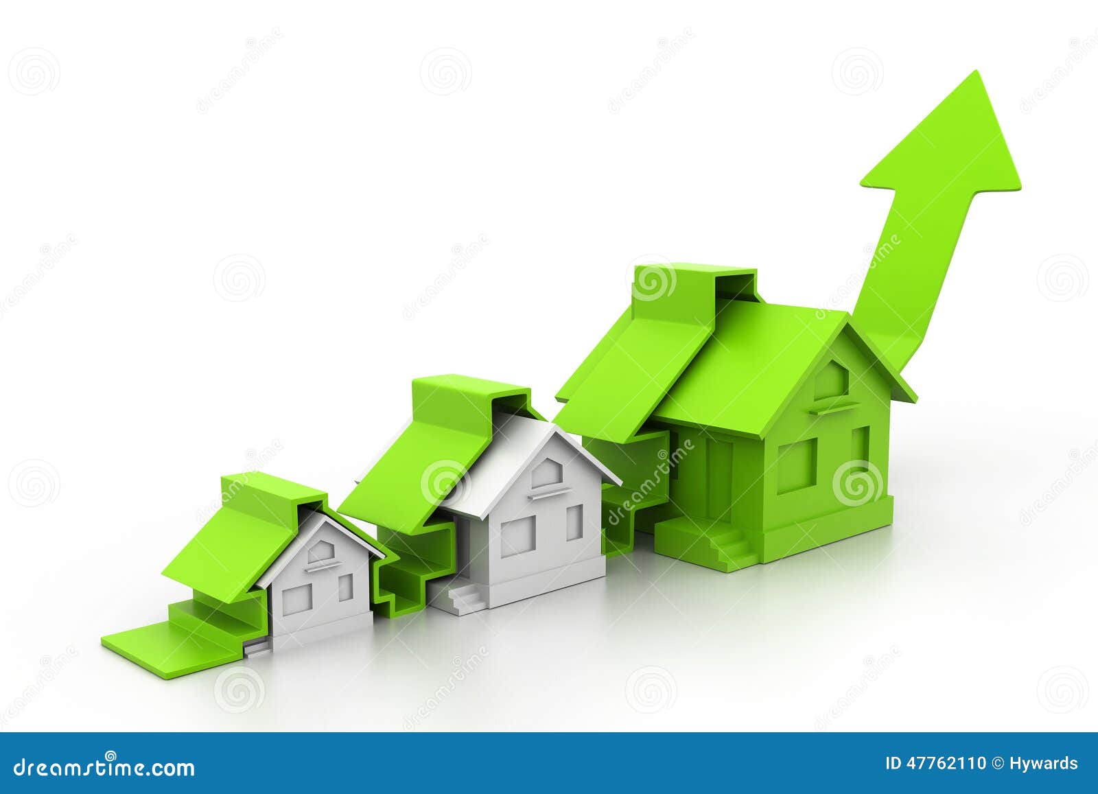 Graph of the Housing Market Stock Illustration Illustration of height
