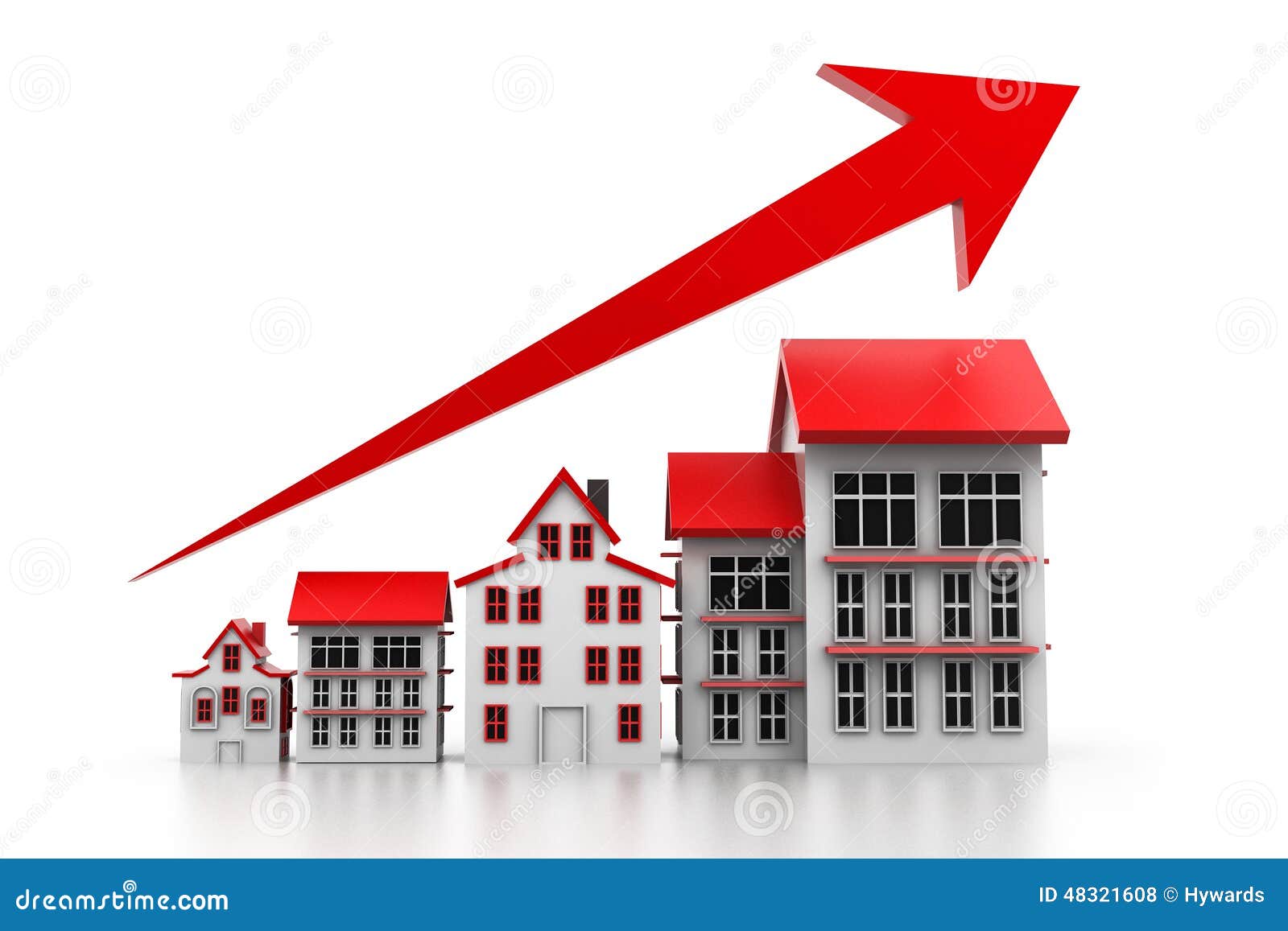 Graph of housing market stock illustration. Illustration of