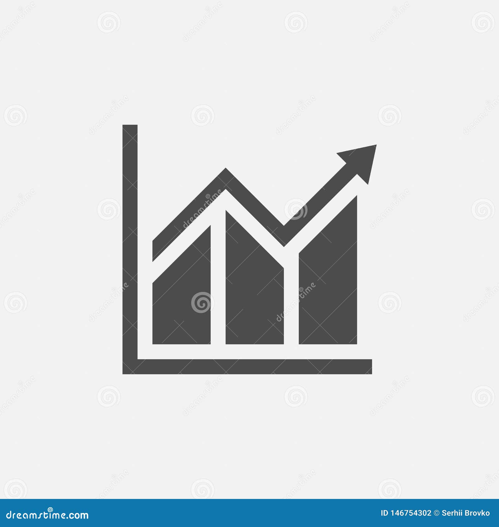 Graph Icon Isolated on White Background. Vector Illustration Stock ...