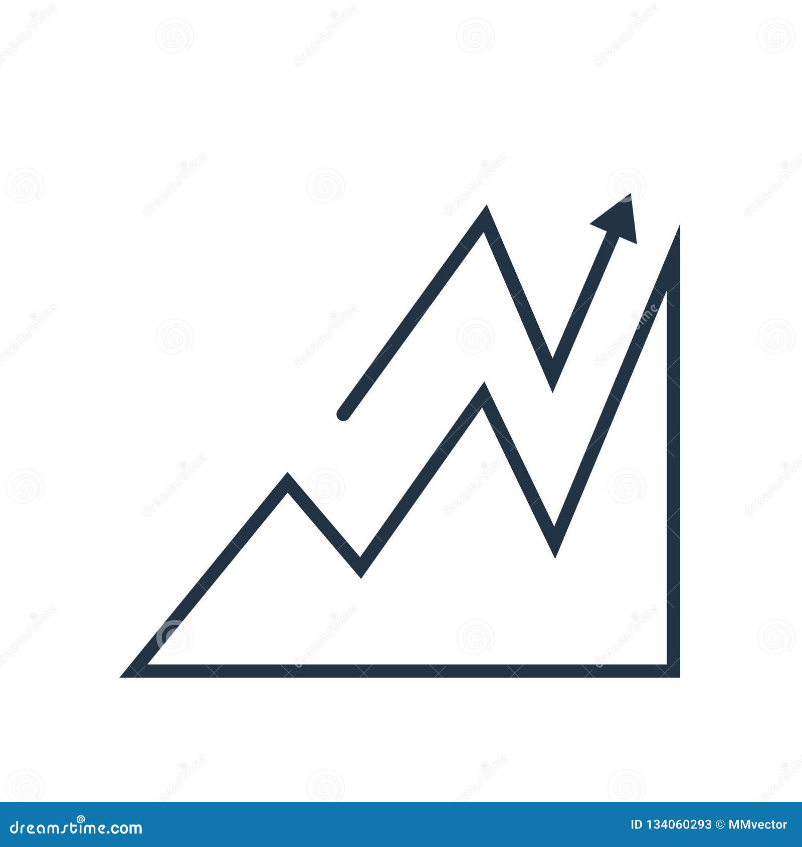 Graph Icon Vector Isolated on White Background, Graph Sign Stock Vector ...