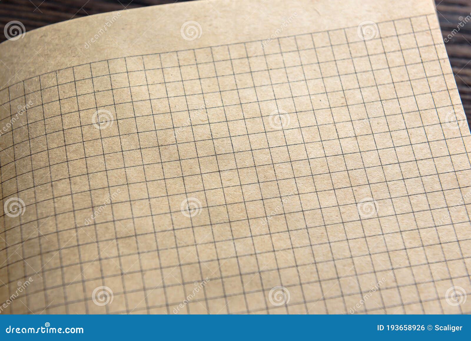 Graph Paper Of Notebook Background, Open Sketchbook With Blank Page