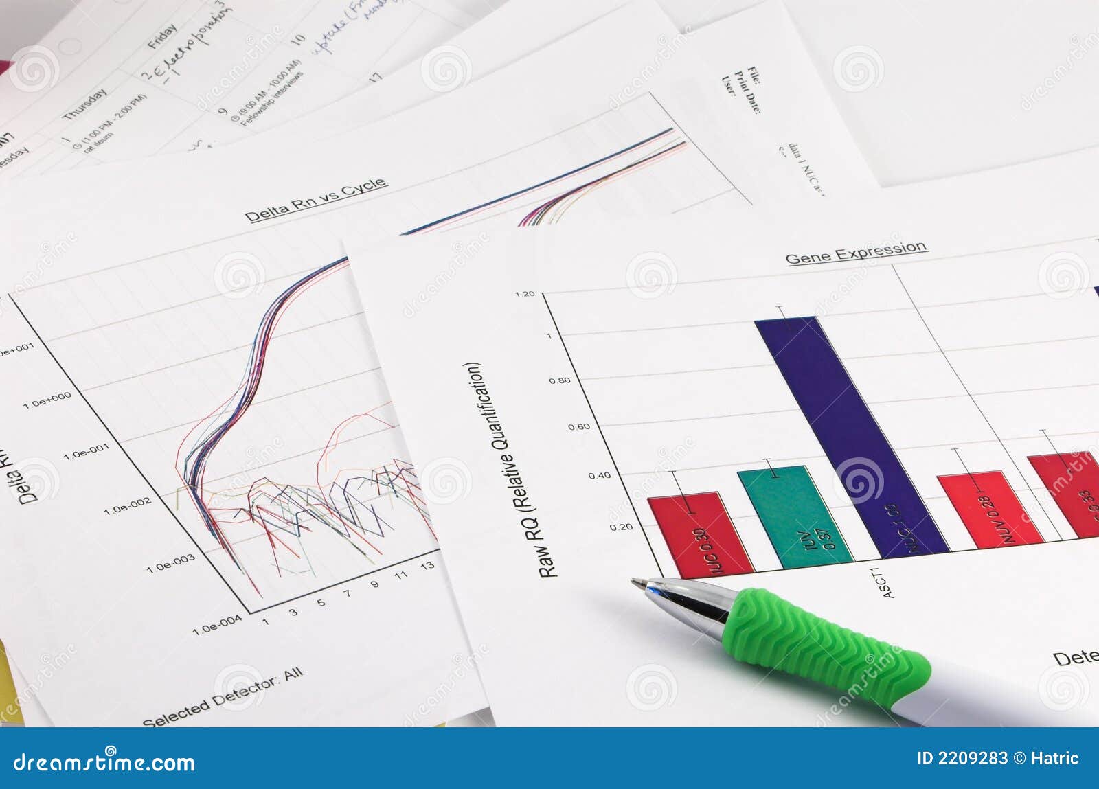 graph, scientific data, pen