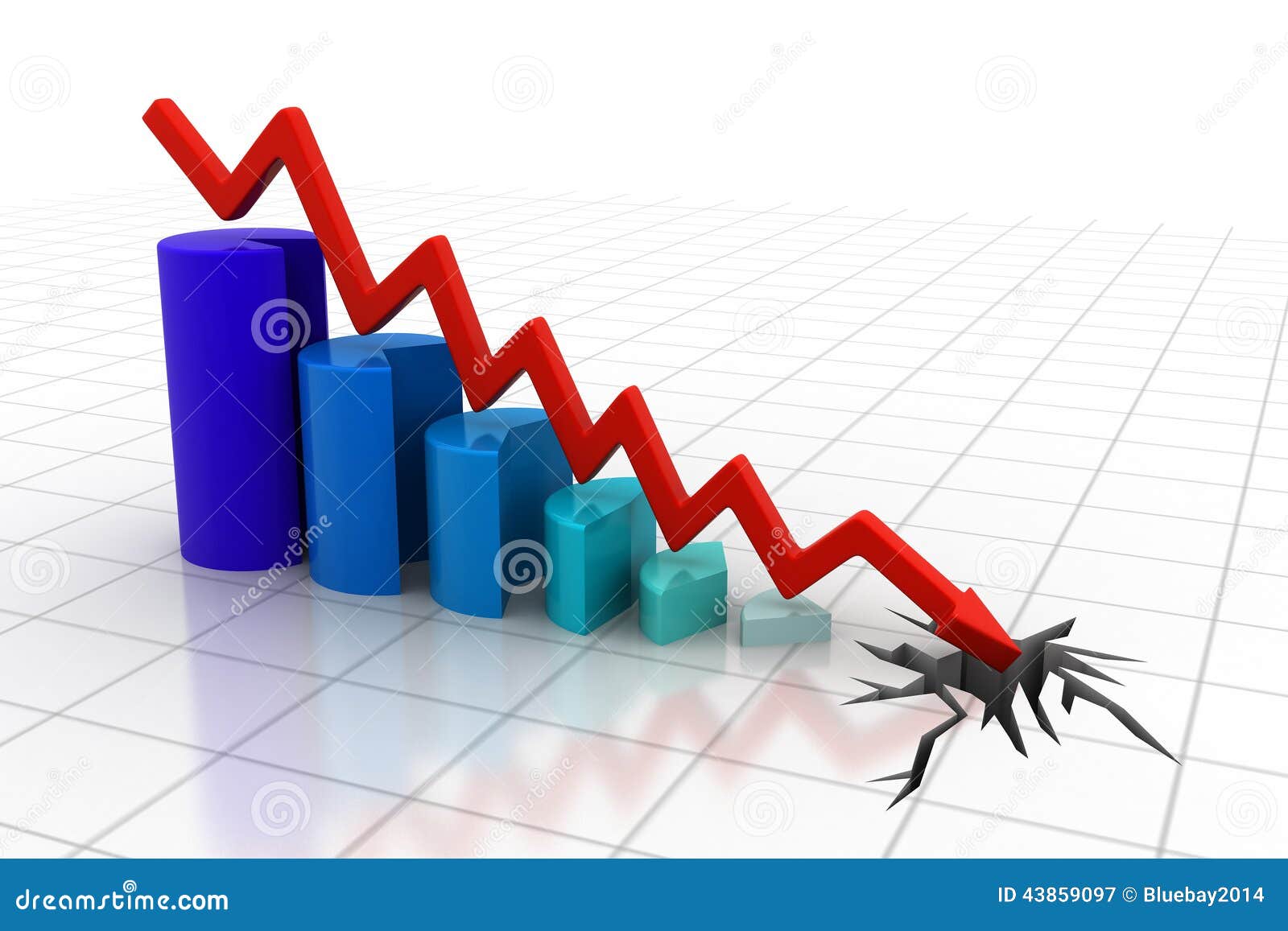 Graph Showing Business Decline Royalty-Free Stock Photo | CartoonDealer.com #43859097