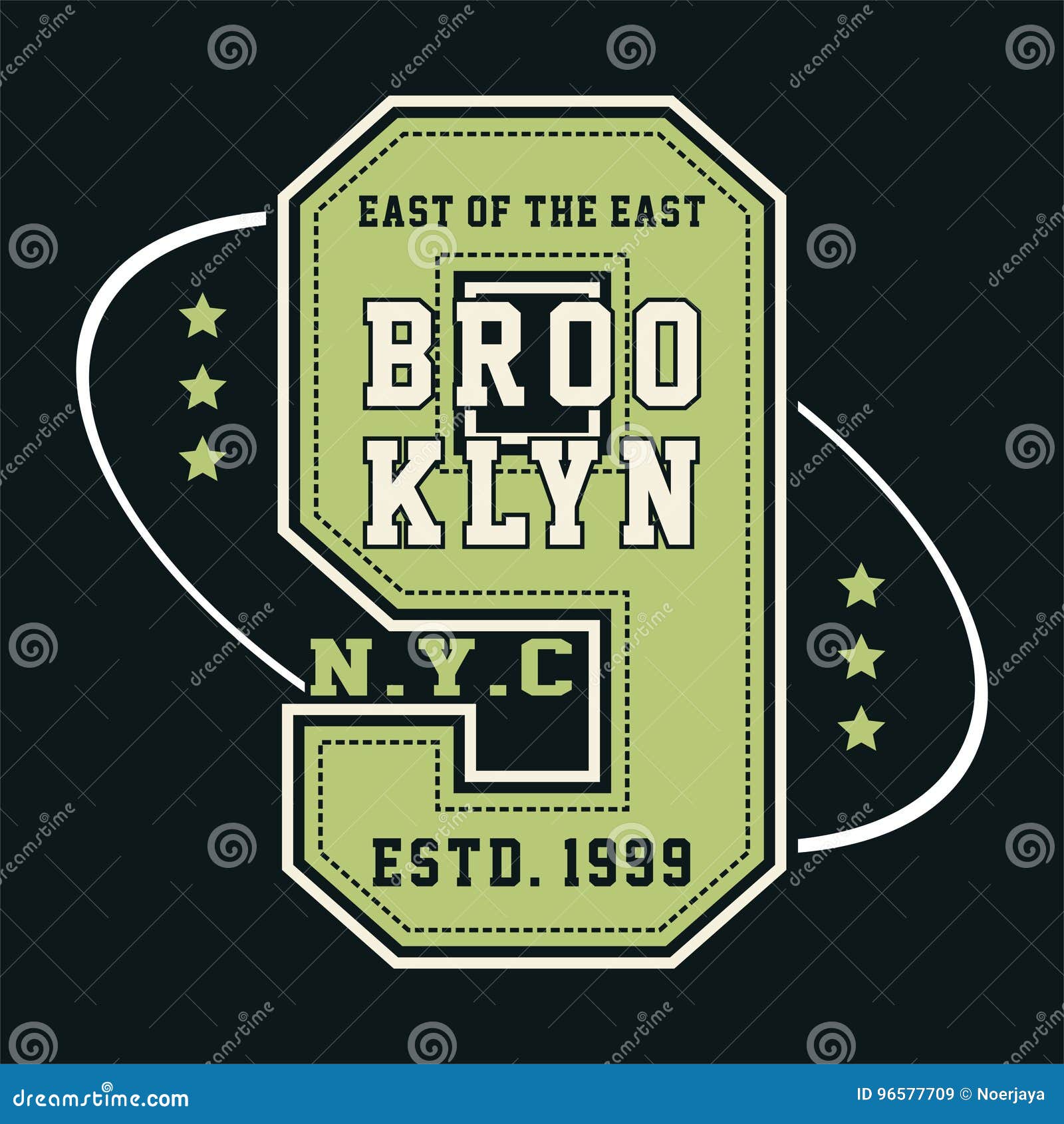 Graphic BROOKLYN stock vector. Illustration of element 96577709