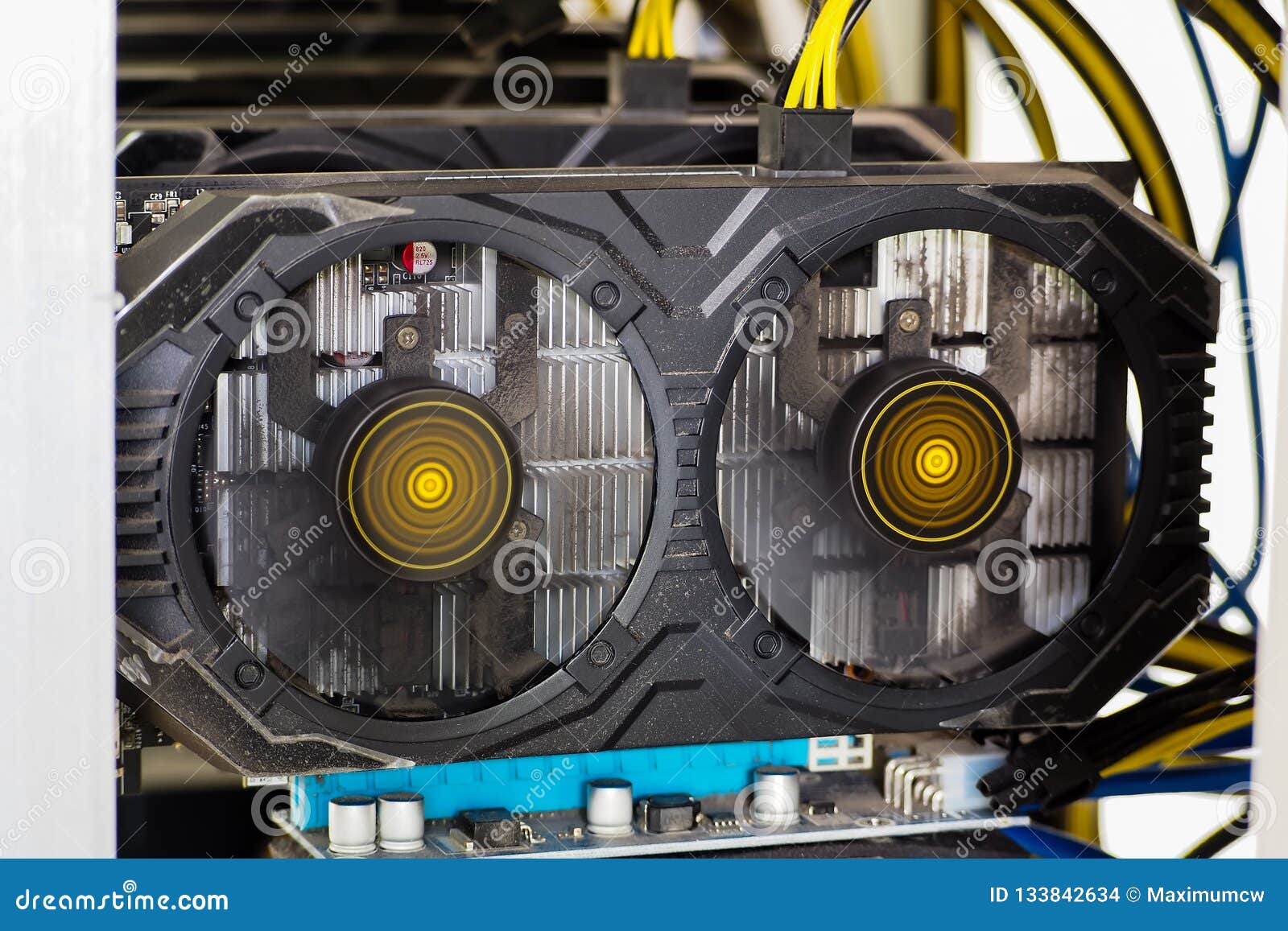Graphic Card Used for Mining Stock Photo Image of crypto, background 133842634