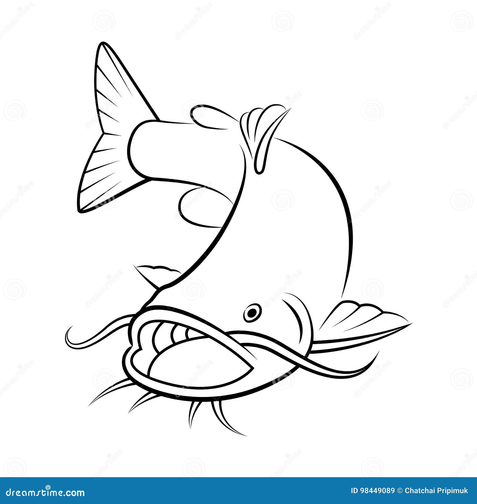 Catfish Cartoon Vector | CartoonDealer.com #280245