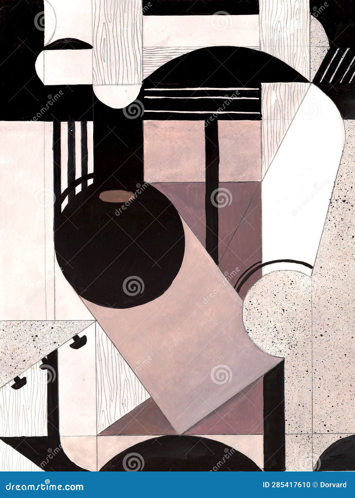graphic composition in the style of juan gris