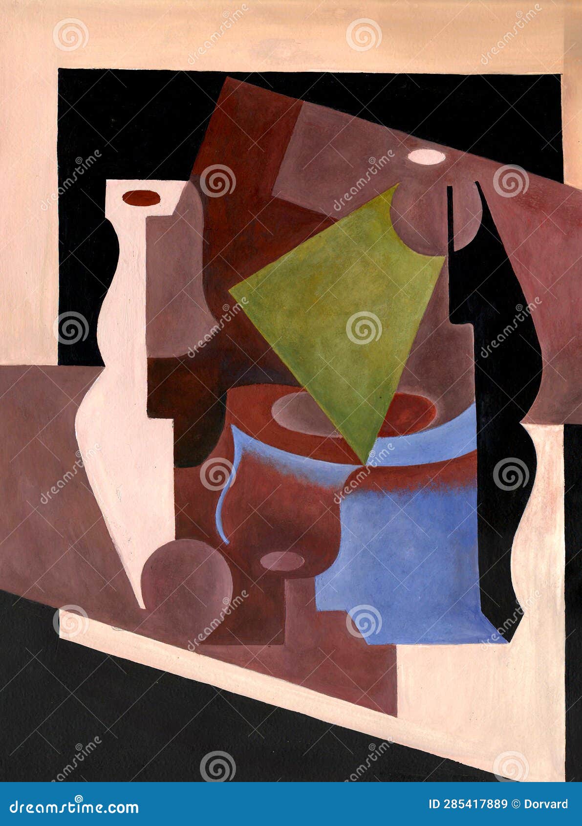 graphic composition in the style of juan gris