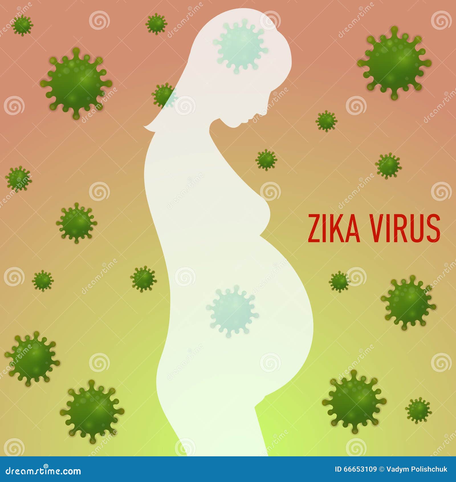graphic concept outbreak of new virus zika.