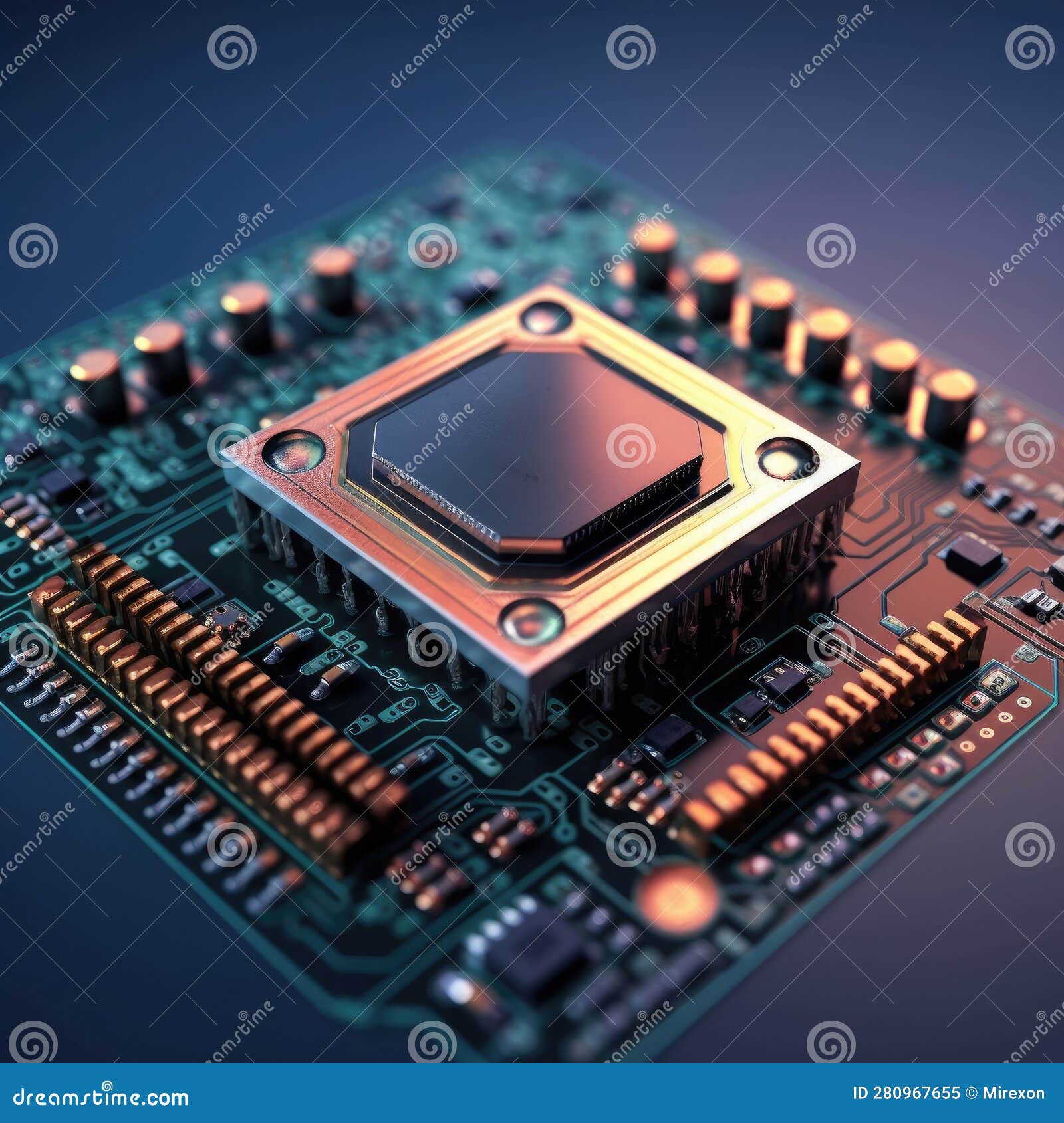 Graphic Cpu Miner Mines Electronic Crypto Currency. Banking Blockchain  Fintech Stock Illustration - Illustration of information, background:  280967655