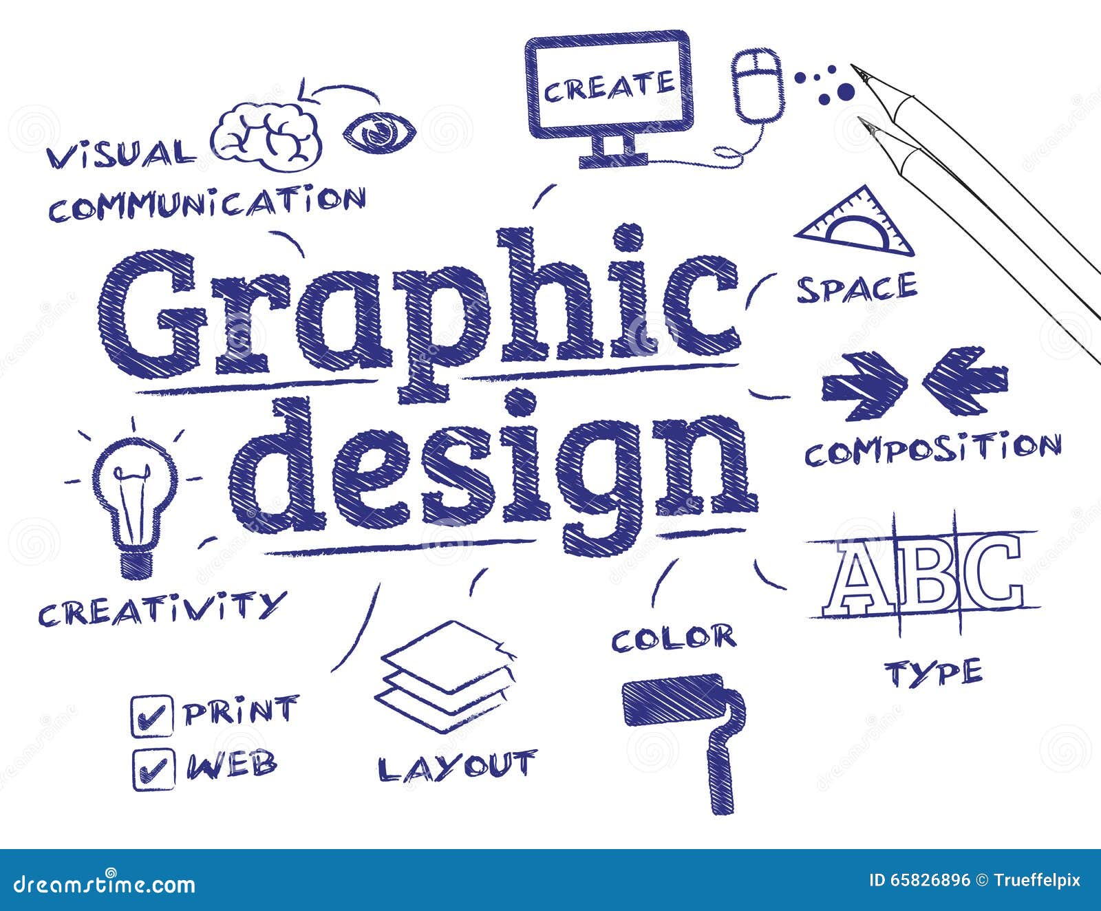 Graphic design concept stock illustration. Illustration of arts - 65826896