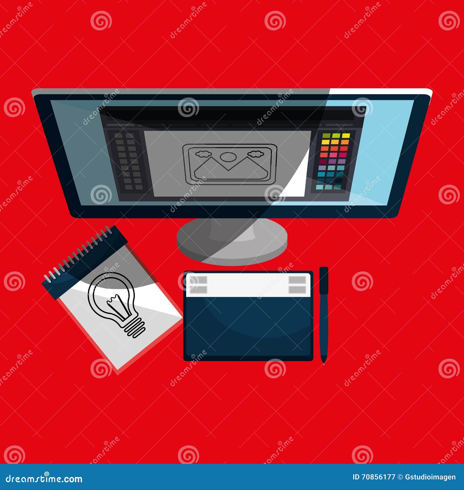 Graphic design concept stock illustration. Illustration of modern