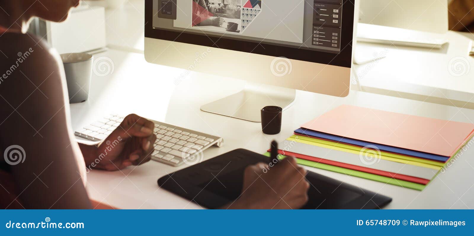 Graphic Designer Creativity Editor Ideas Designer Concept Stock Image