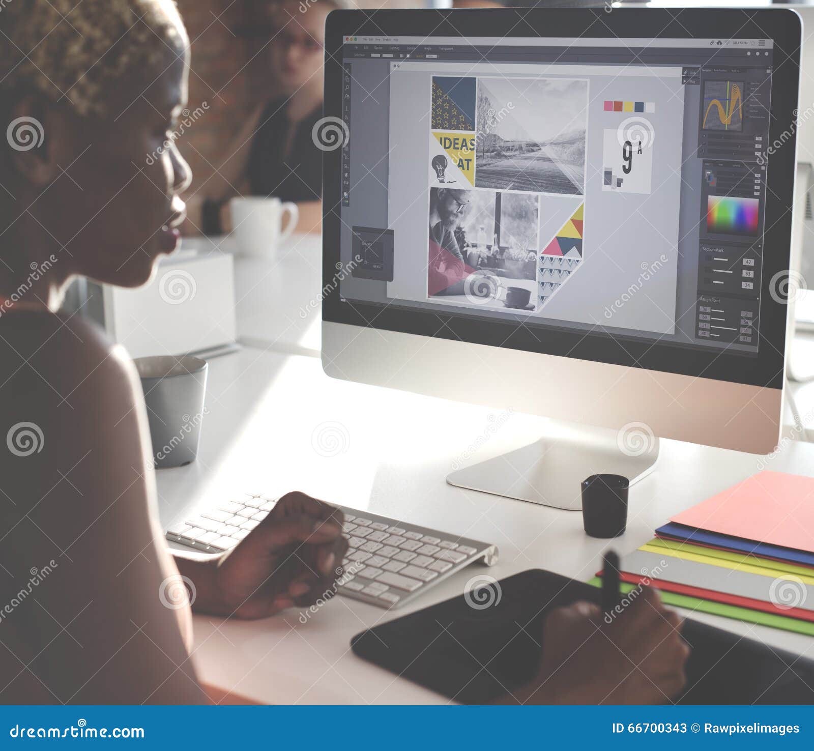 Graphic Designer Creativity Editor Ideas Designer Concept Stock Image