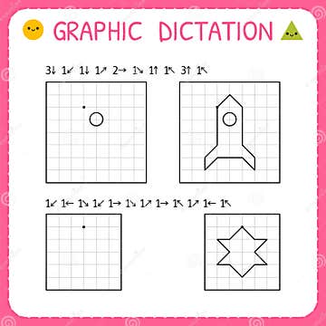 Graphic Dictation Numbers 6 0 Kindergarten Educational Game For Kids Preschool Worksheet For 