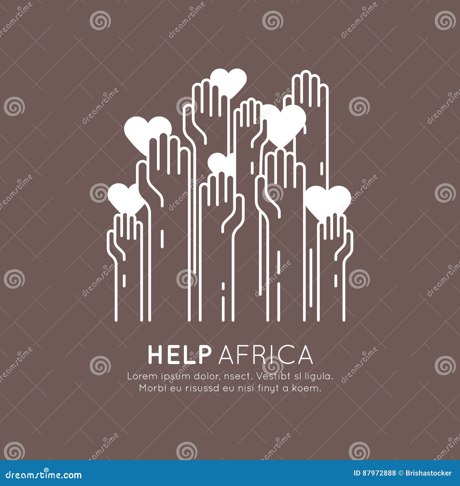 graphic  for nonprofit organizations and donation centre. fundraising . crowdfunding project label