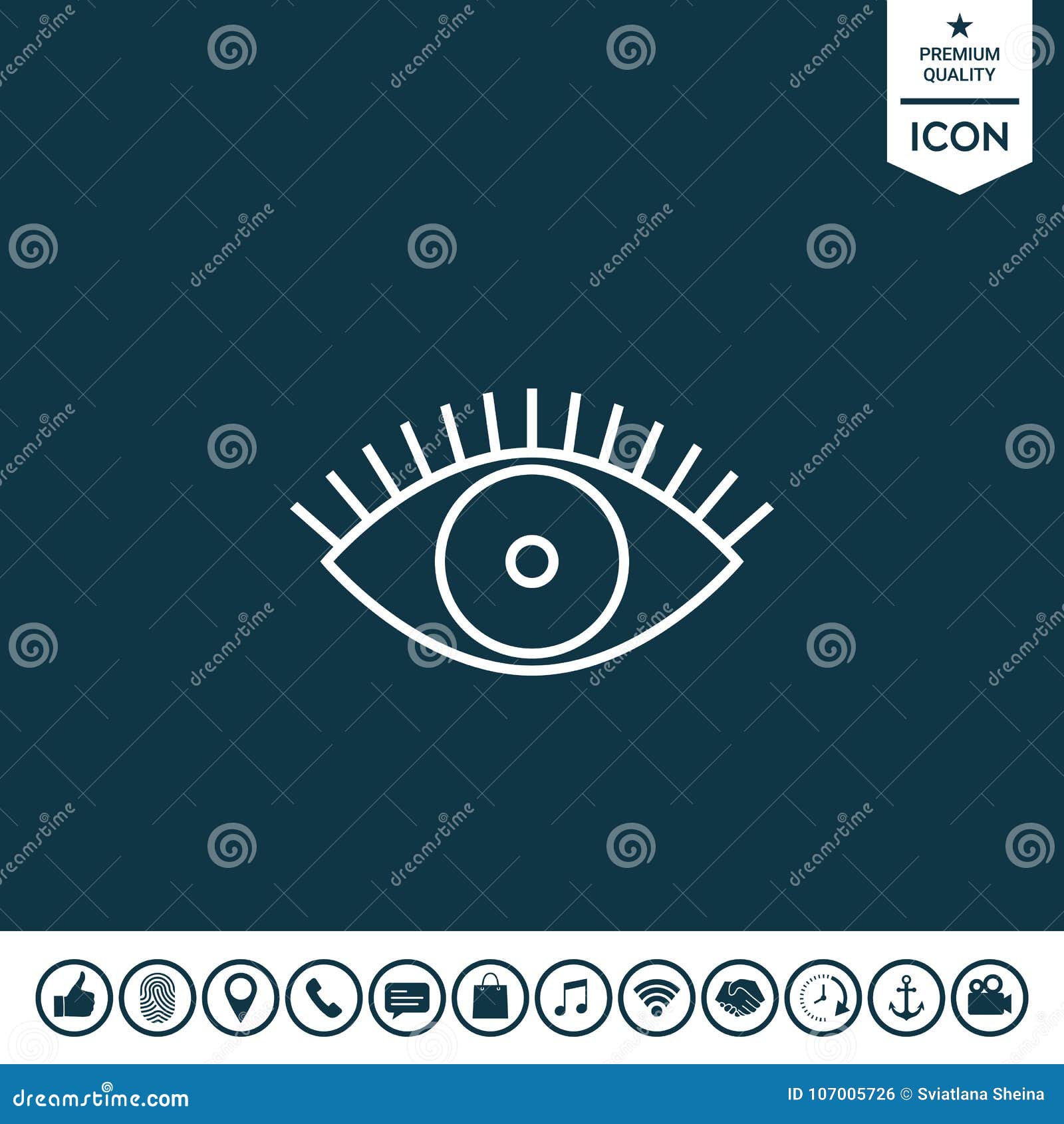 Eye icon line concept stock vector. Illustration of view 107005726