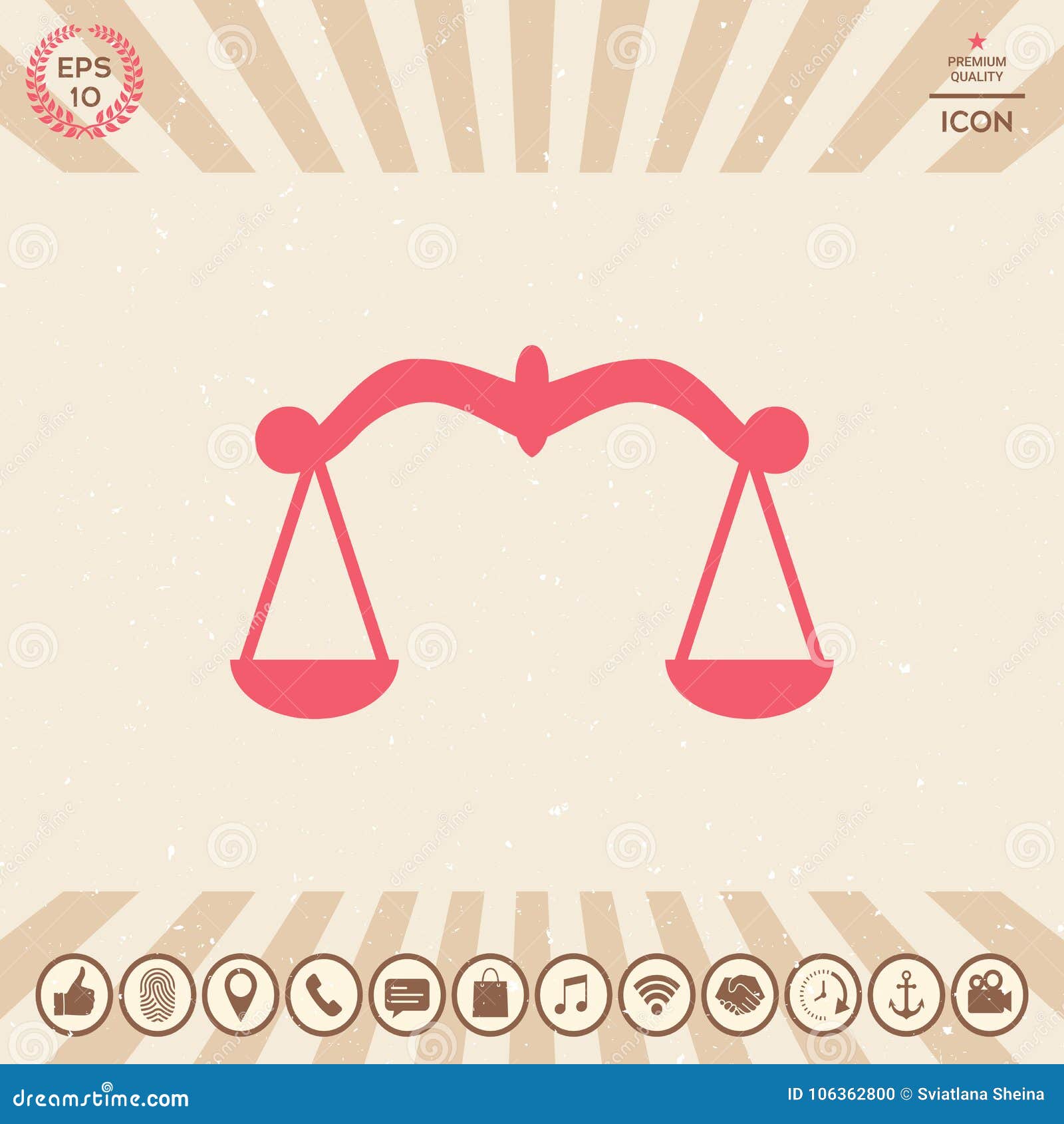 Scales symbol, Icon stock vector. Illustration of measurement 106362800