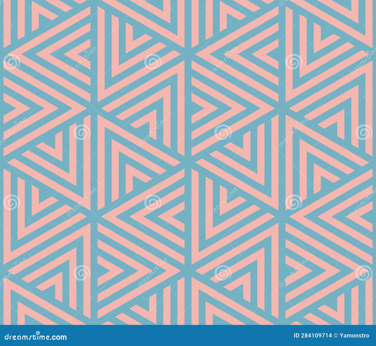 Graphic Geometric Bold Lines Seamless Pattern Pale Blue Pink Colour ...