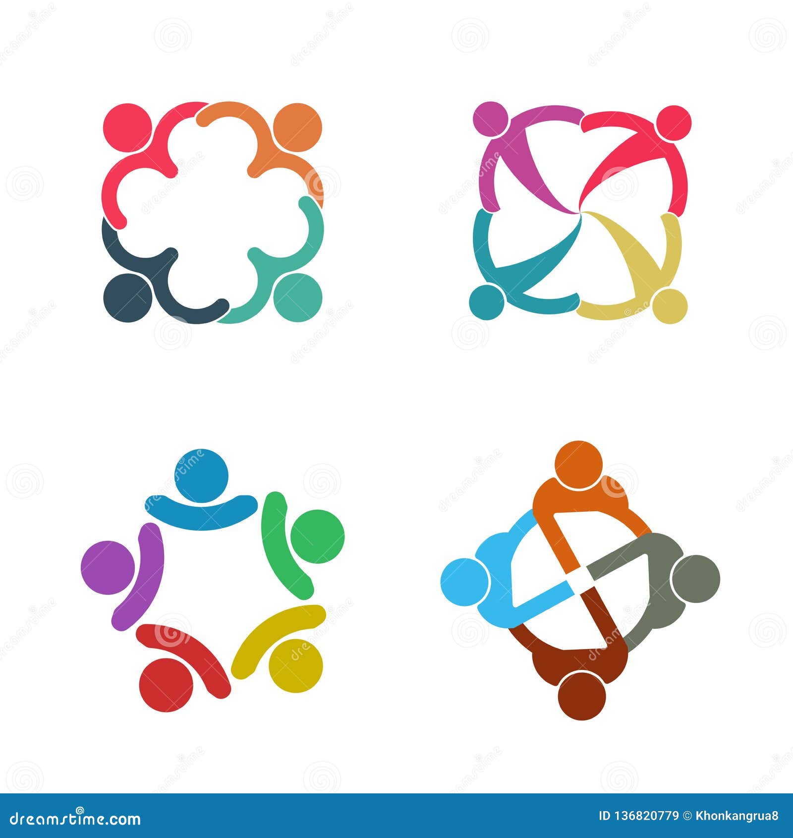 graphic group connecting,people connection logo set,team work in a circle holding hands,business person meeting in the same power