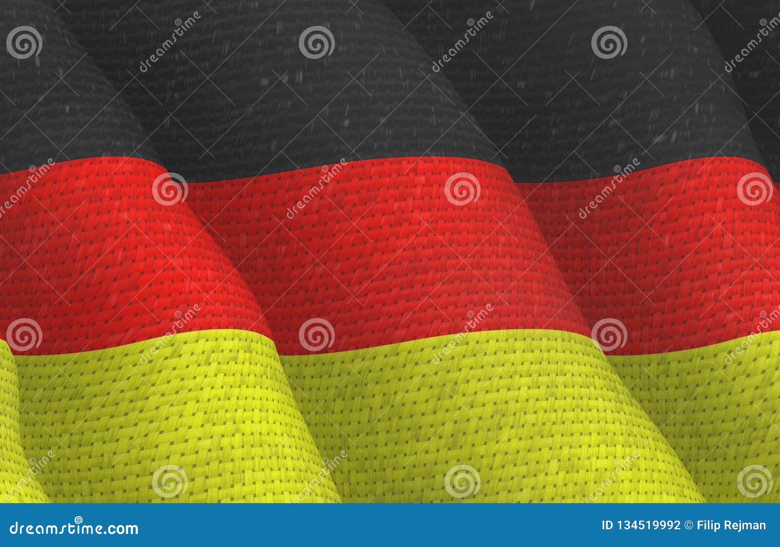 Illustraion of a Flying German Flag Stock Illustration - Illustration ...