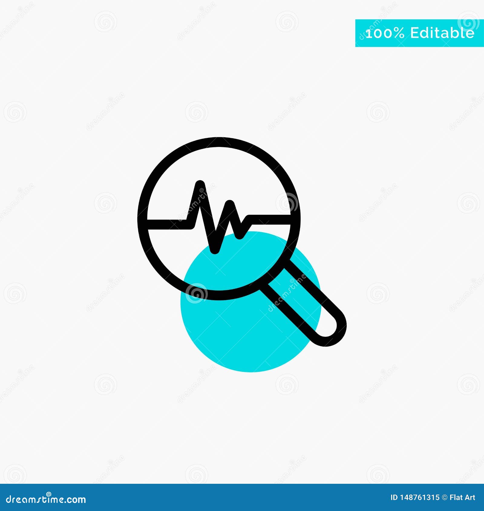 Graphic, Info Graphics, Graph, Search Chart Turquoise Highlight Circle