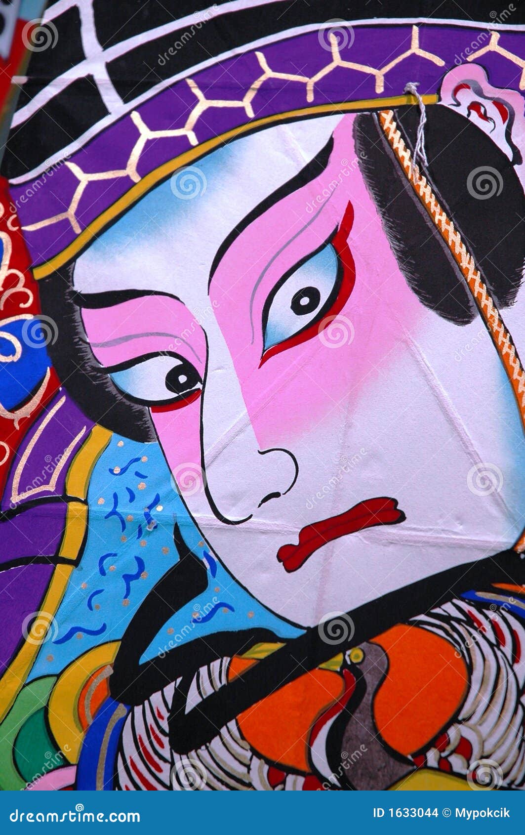 Graphic on Japanese Traditional Kite Stock Photo Image of colors