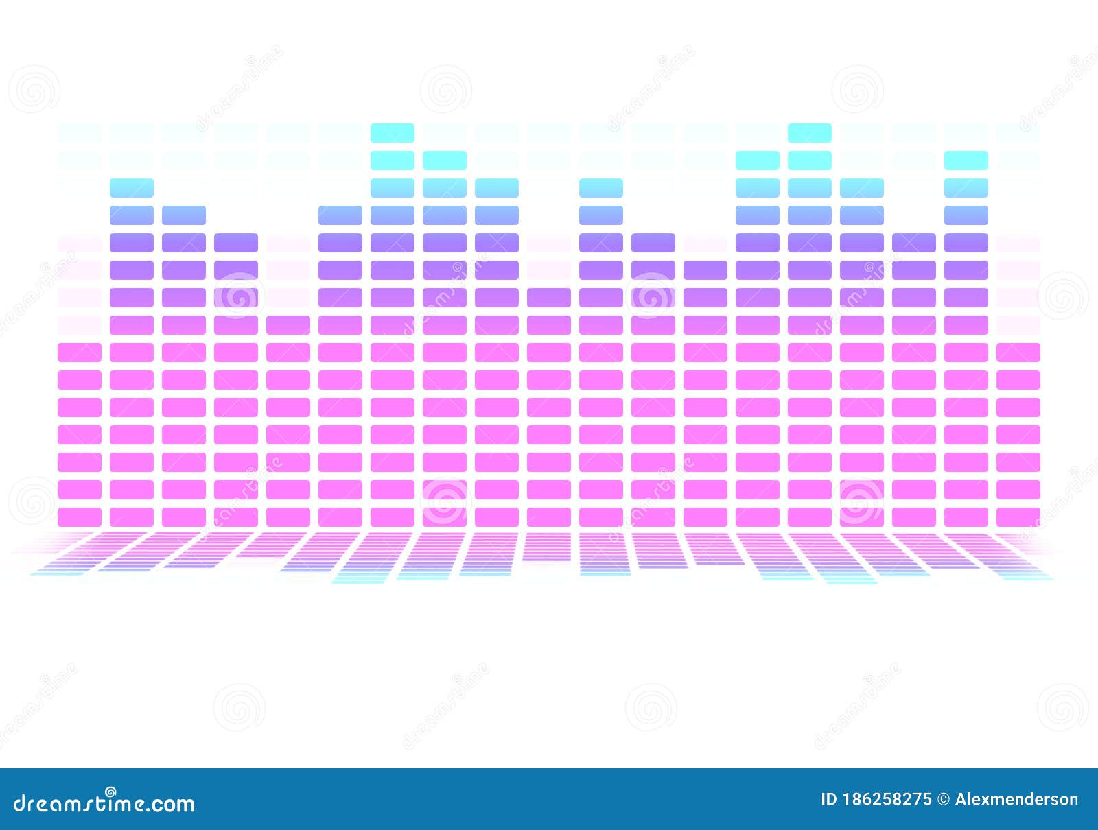 Graphic Music Equalizer on White Stock Illustration - Illustration of created,