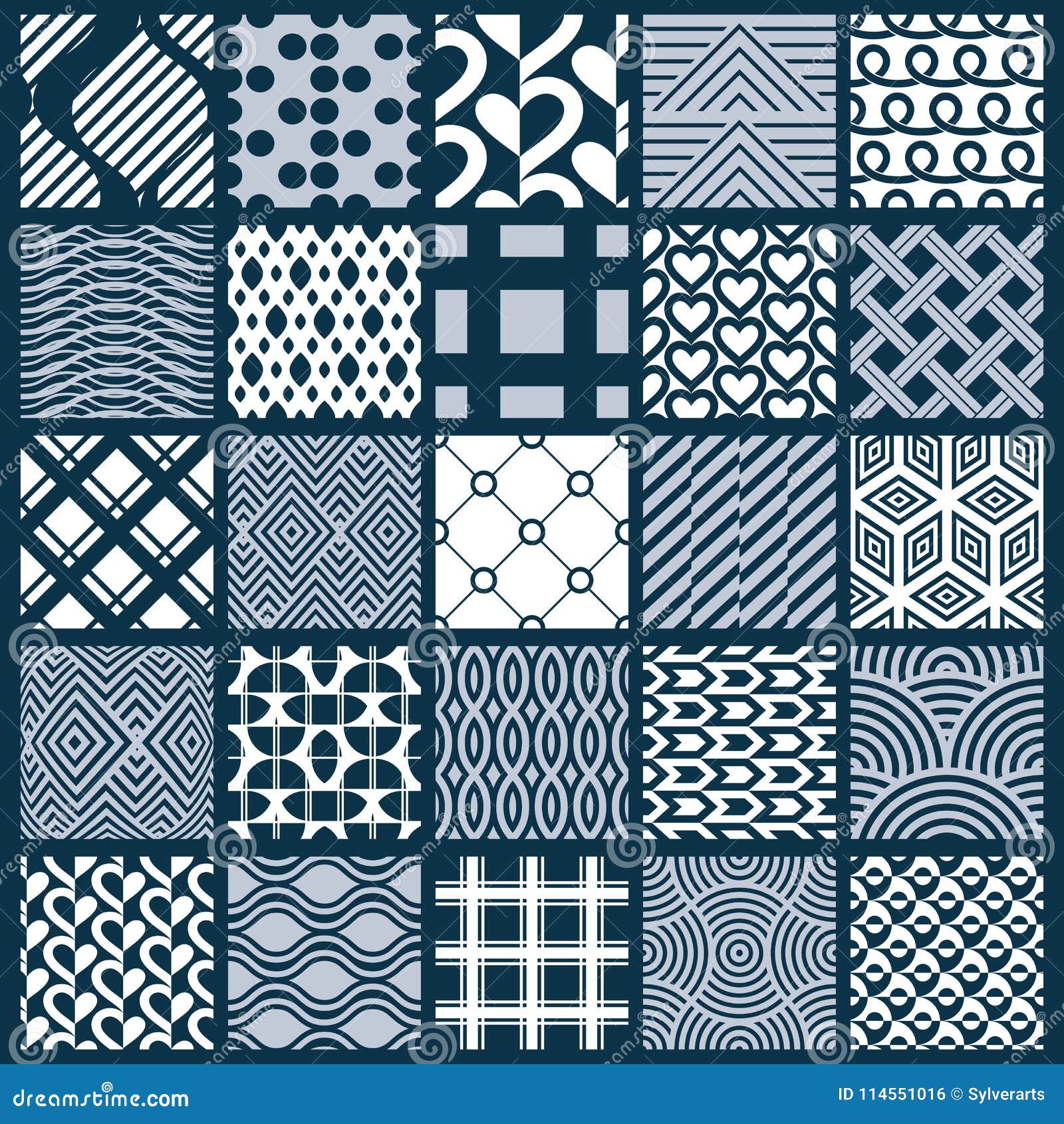 Graphic Ornamental Tiles Collection Set Of Monochrome Vector Re Stock