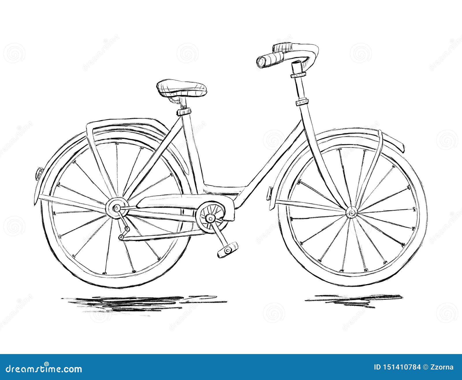 Bicycle (Bike) Drawing Tutorial - How to draw Bicycle (Bike) step by step