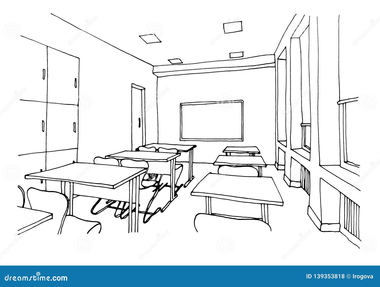 How to Draw a Classroom - HelloArtsy