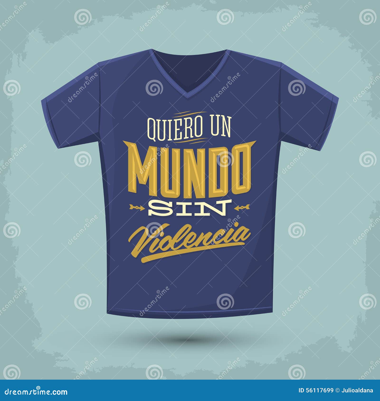 graphic t- shirt  - quiero un mundo sin violencia