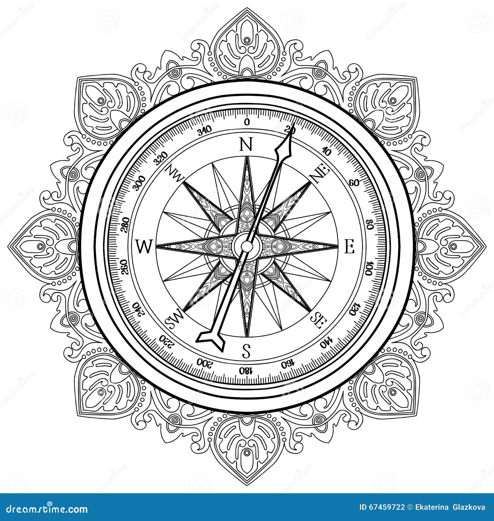 coloring pages compass rose