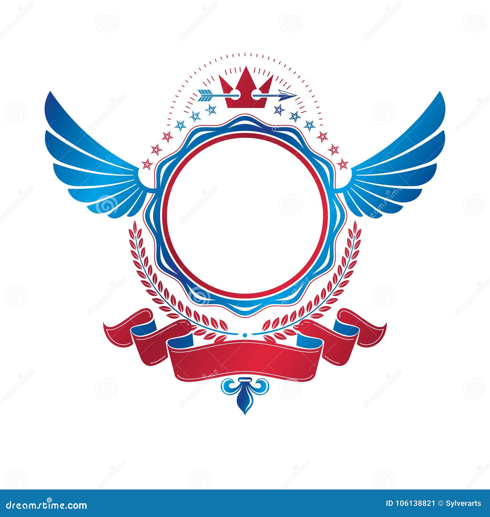 graphic winged emblem created