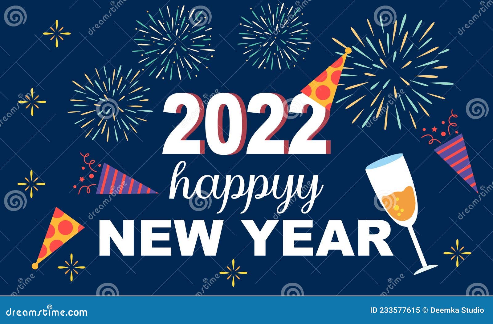 Happy New Year 2022 Background Vector Stock Vector - Illustration of  design, banner: 233577615