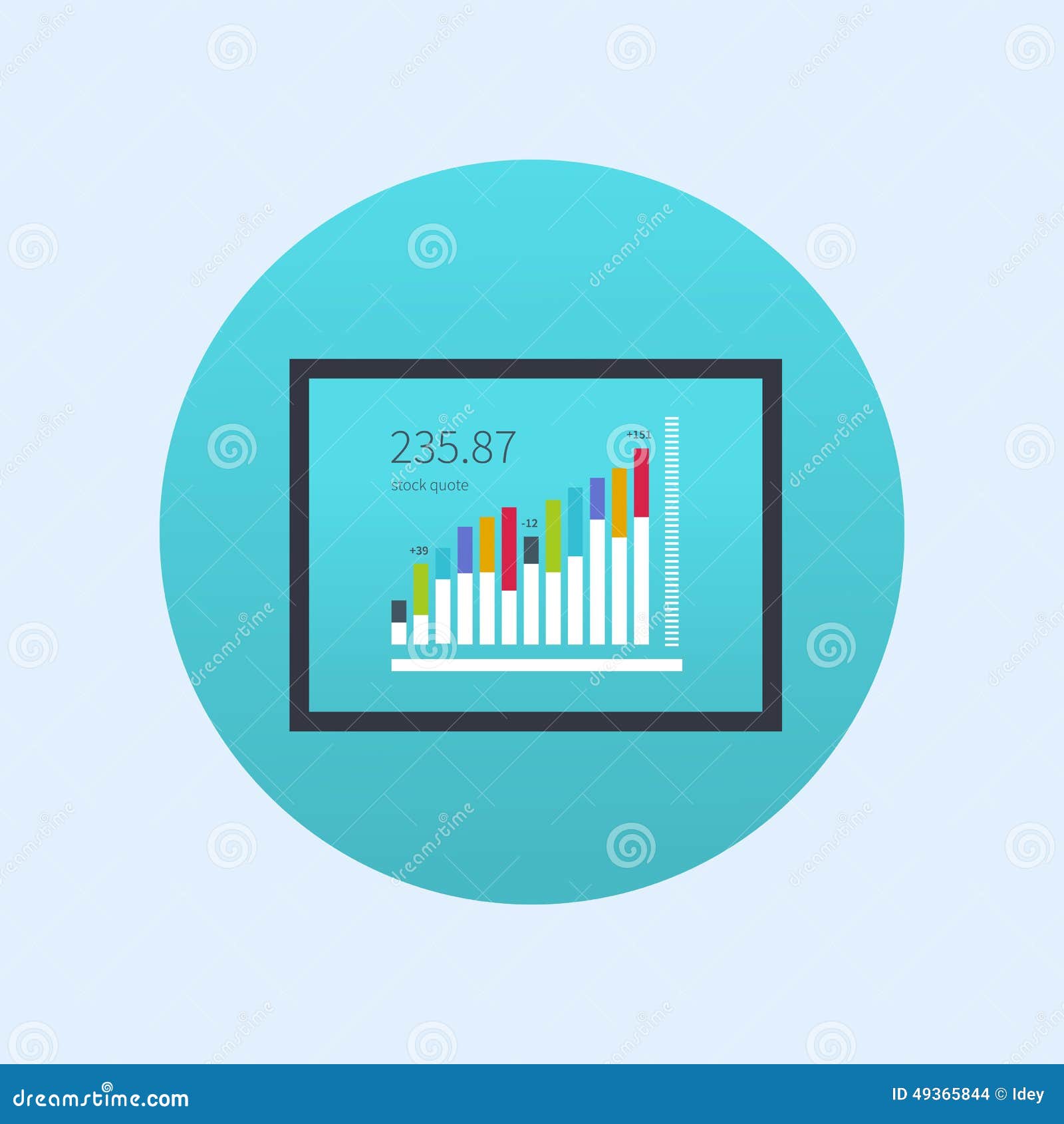 Graphics and Icons Flat Growth Charts Stock Vector - Illustration of ...