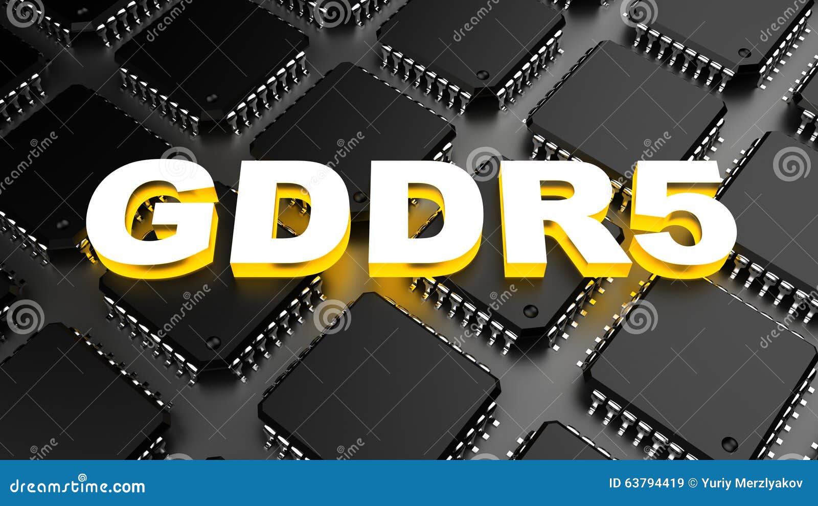 Graphics Memory (GDDR5) stock illustration. Illustration of gddr5