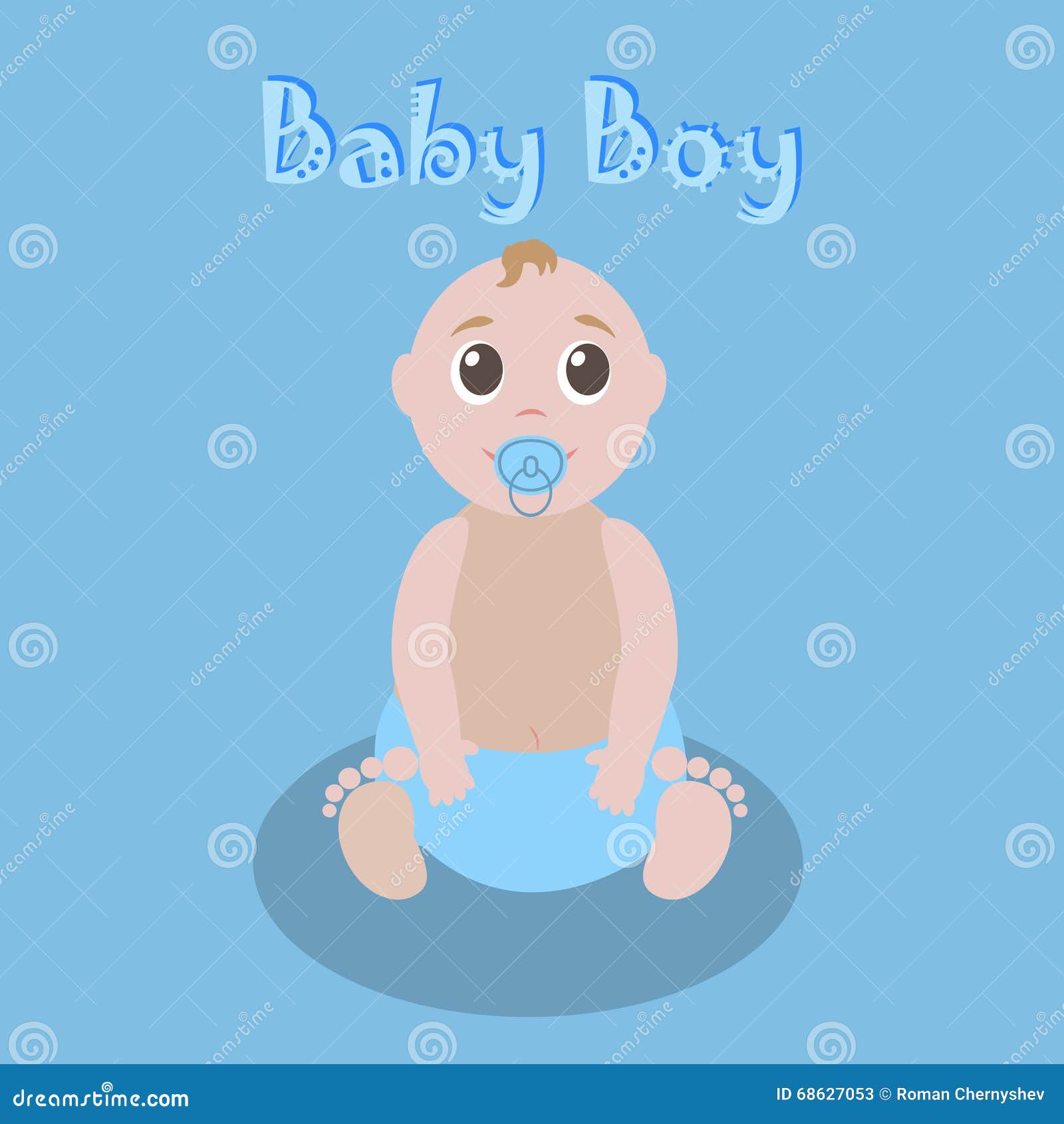 Graphique Mignon Pour Le Bebe Garcon Carte De Voeux Nouveau Nee De Bebe Garcon Belle Calibre D Invitation De Fete De Naissance Ve Illustration De Vecteur Illustration Du Cadeau Conception