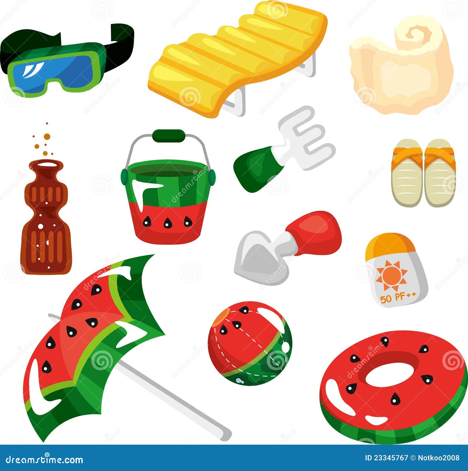 Graphisme De Plage De Dessin Animé Illustration De Vecteur