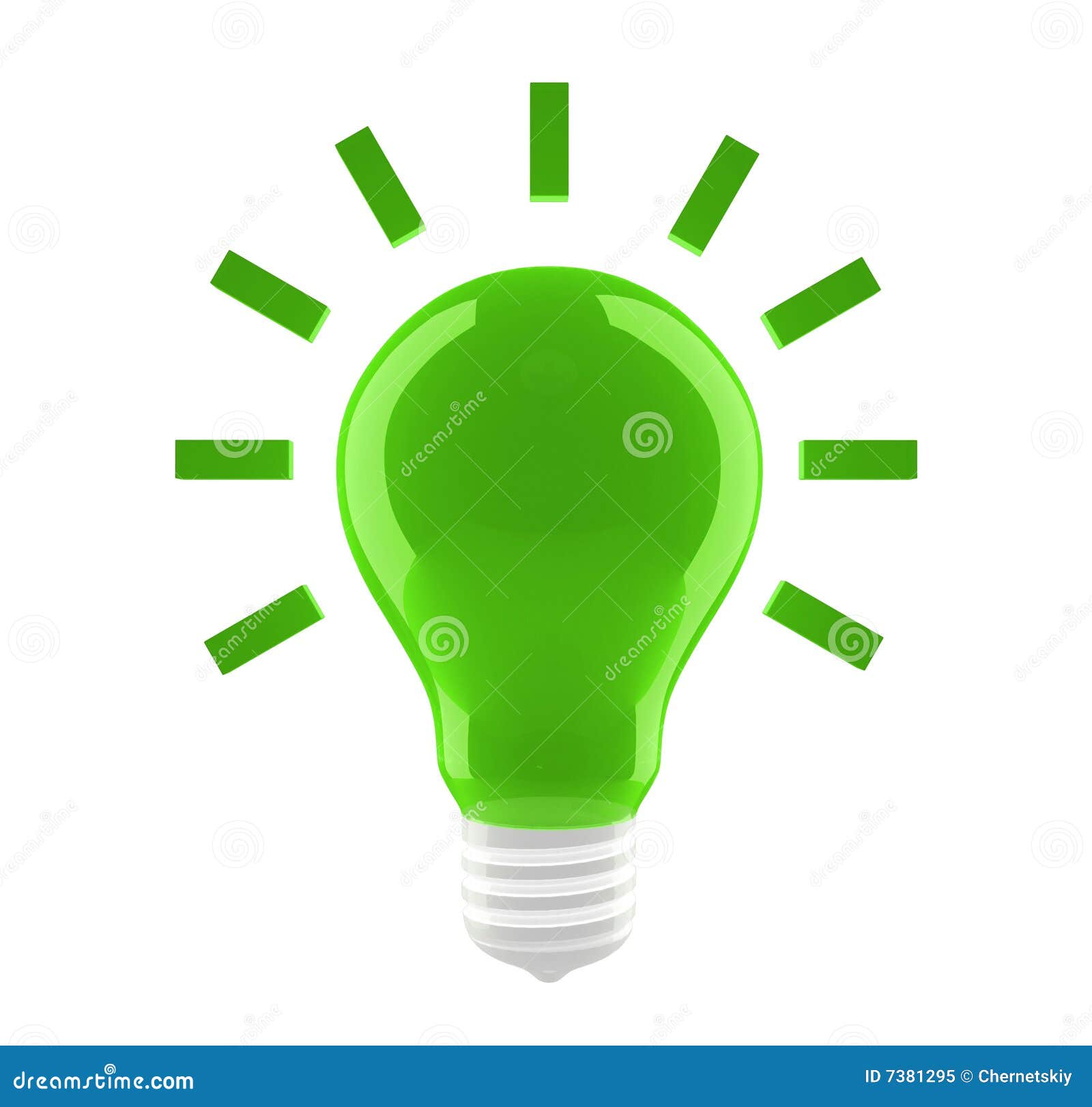 Graphisme Vert D'ampoule Photo libre de droits Image 7381295