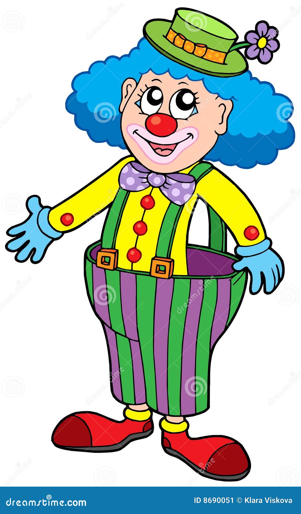 Clown in Grote Broek Vector Illustratie Illustration of beeldverhaal, 8690051