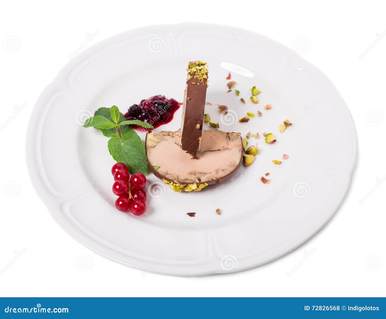 Gras Deliciosos Do Foie Cobertos Com O Chocolate Escuro Foto de Stock