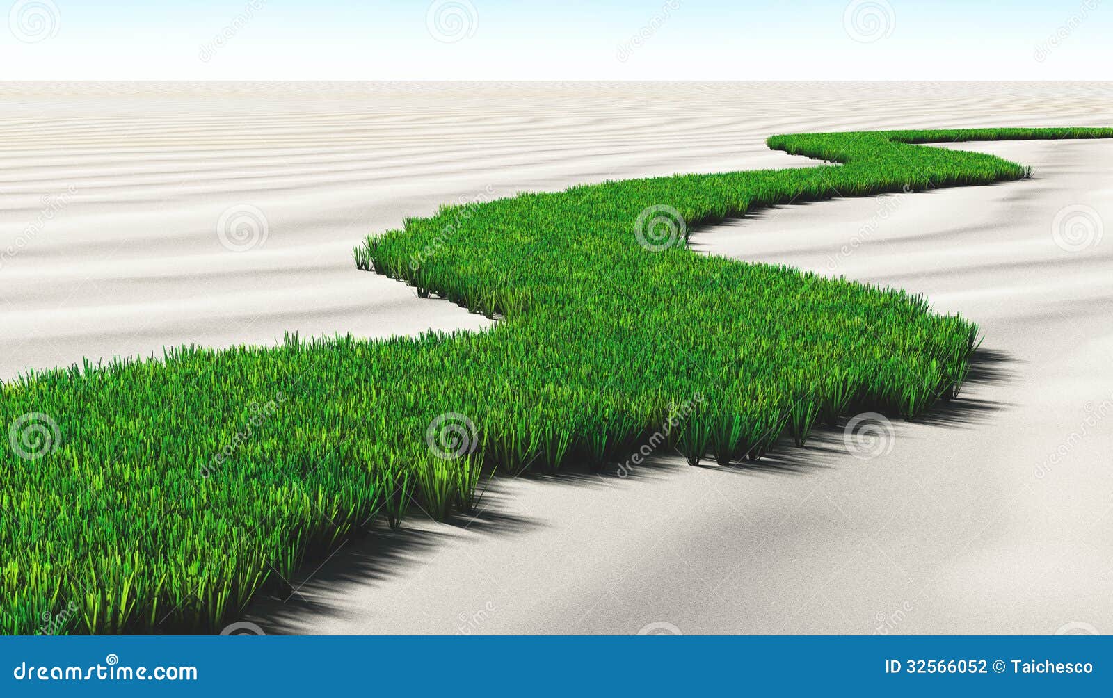 Grasartiger Weg Auf Dem Sand Stock Abbildung Illustration von nave