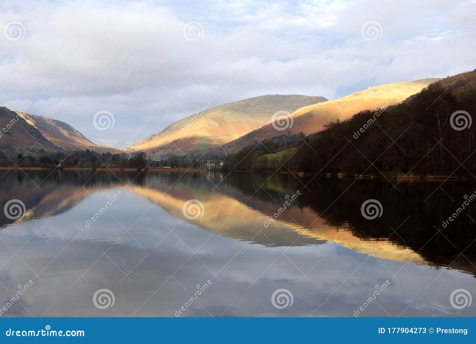 Reflections of Grasmere. stock image. Image of nature - 177904273