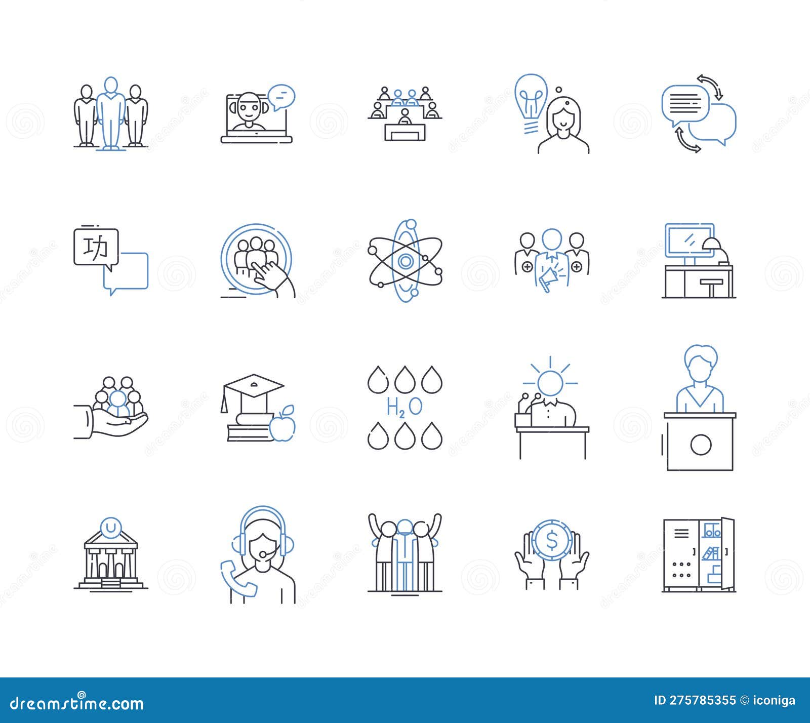 grasping ideas line icons collection. comprehend, capture, understand, interpret, grasp, absorb, conceptualize 
