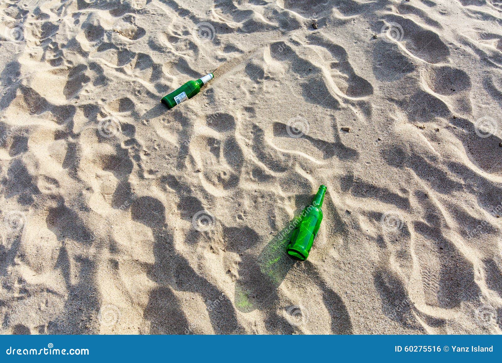 Grass Bottle Litter in the Sand Stock Photo Image of business, poison